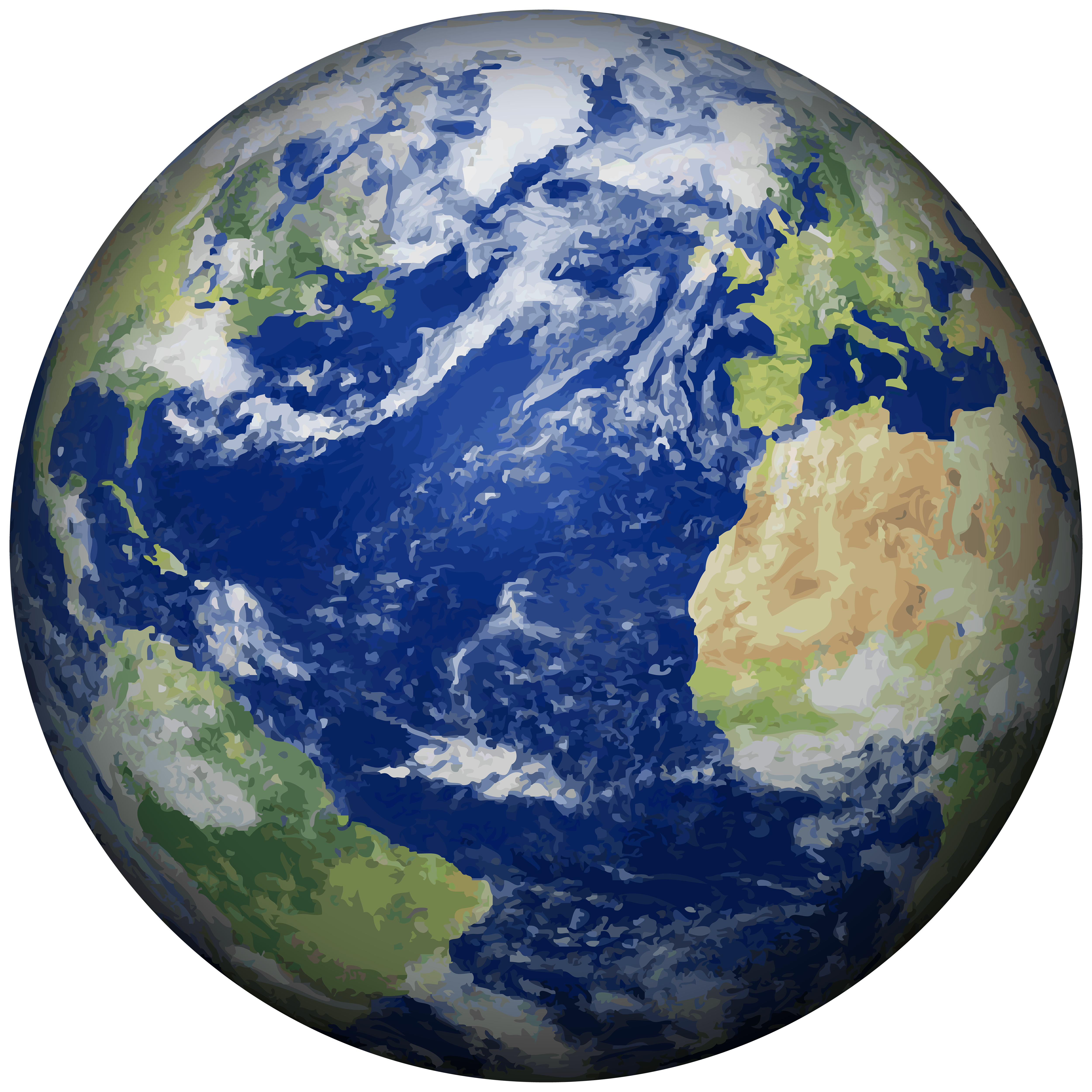 Earth globe showing satellite orbit